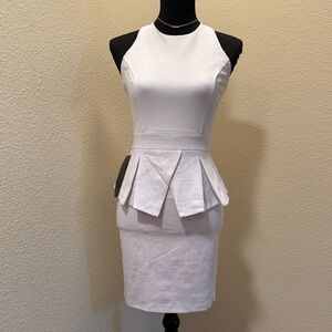 bebe White Peplum Dress